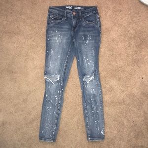 Size 0 Mossimo Paint Splattered Jeans